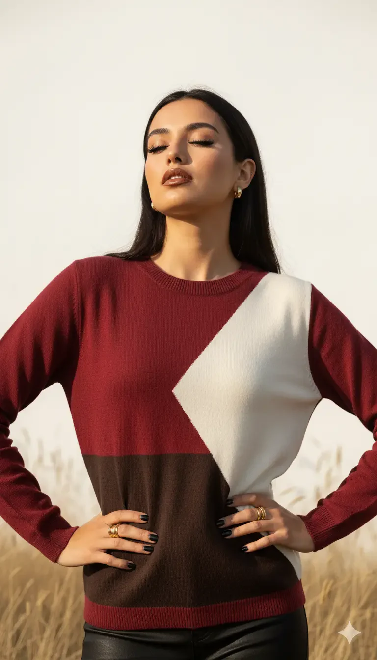 Maglia girocollo color block - Image 6