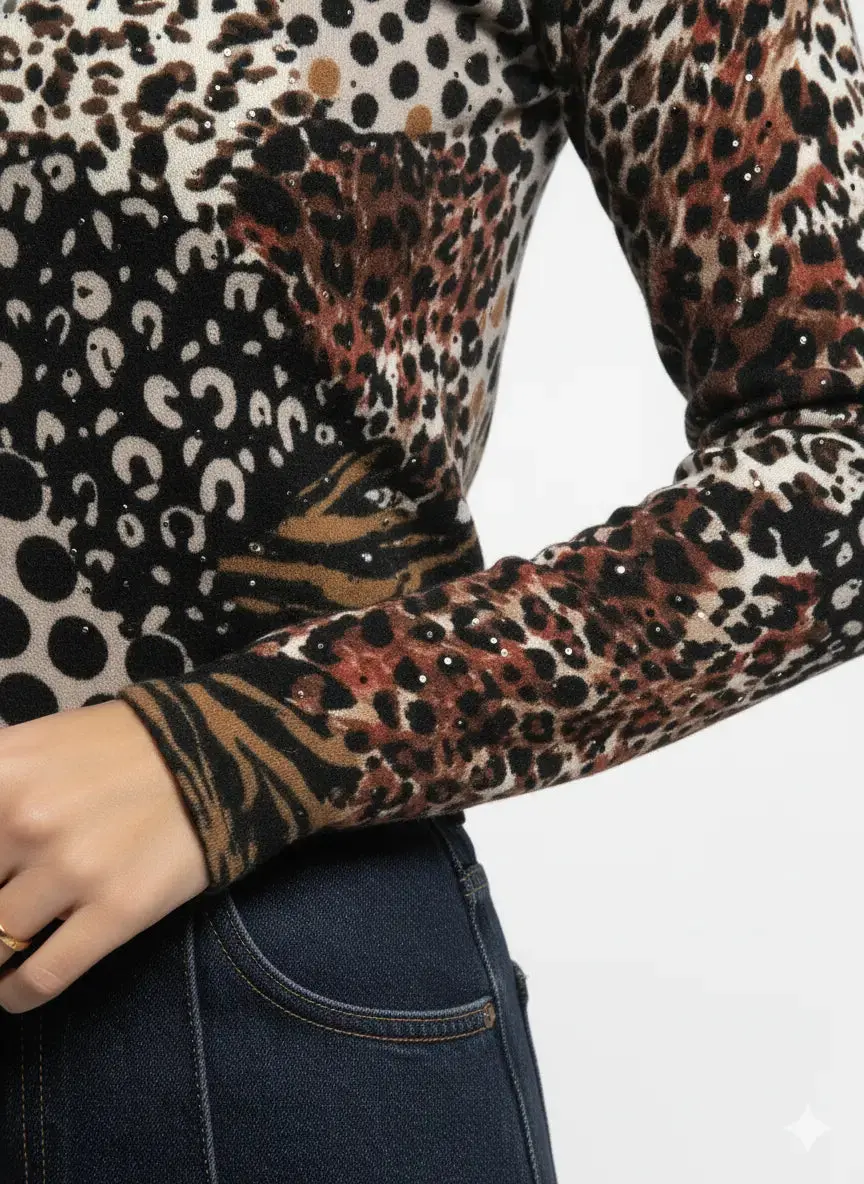 Maglia girocollo con applicazione - Image 4