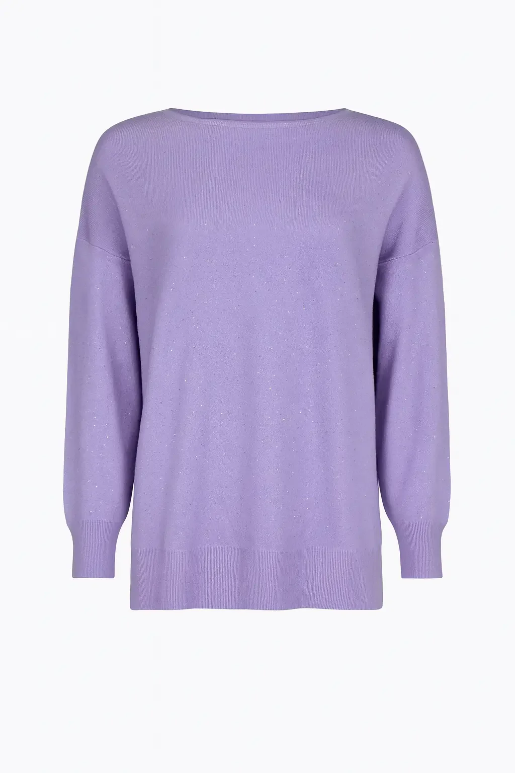 Maglia girocollo con micro paillettes - Image 6