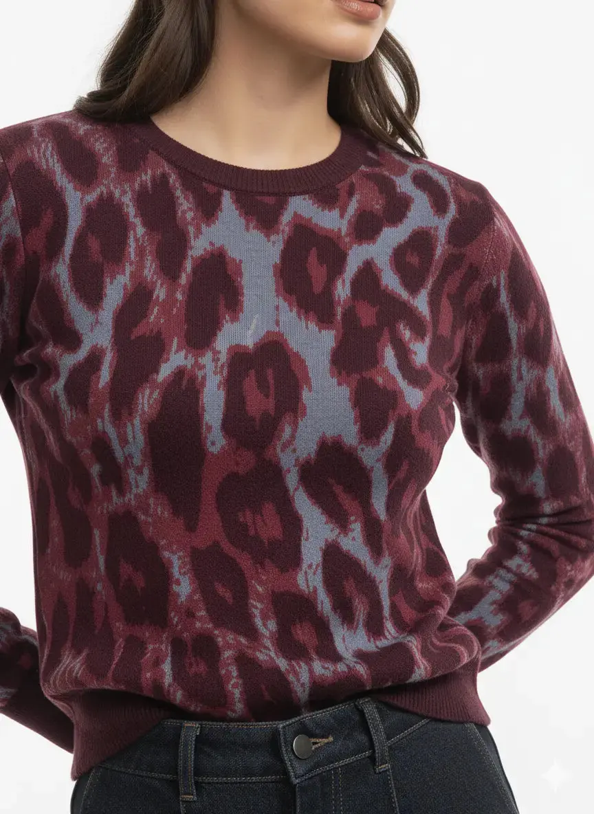 Maglia girocollo con profili a contrasto - Image 3