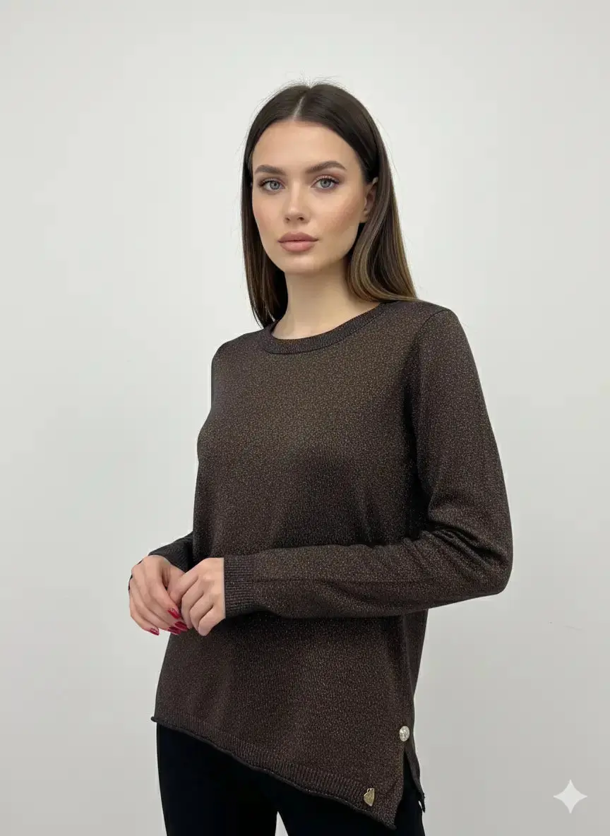 Maglia girocollo in lurex - Image 5
