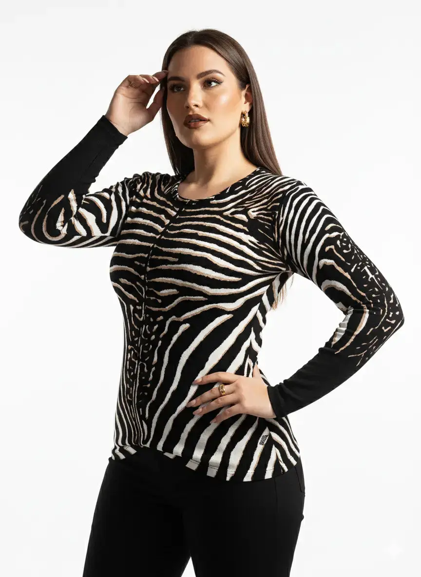 Maglia girocollo stampata - Image 4