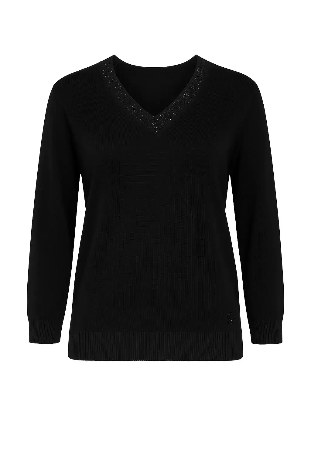 Maglia scollo a "V" con applicazioni - Image 5