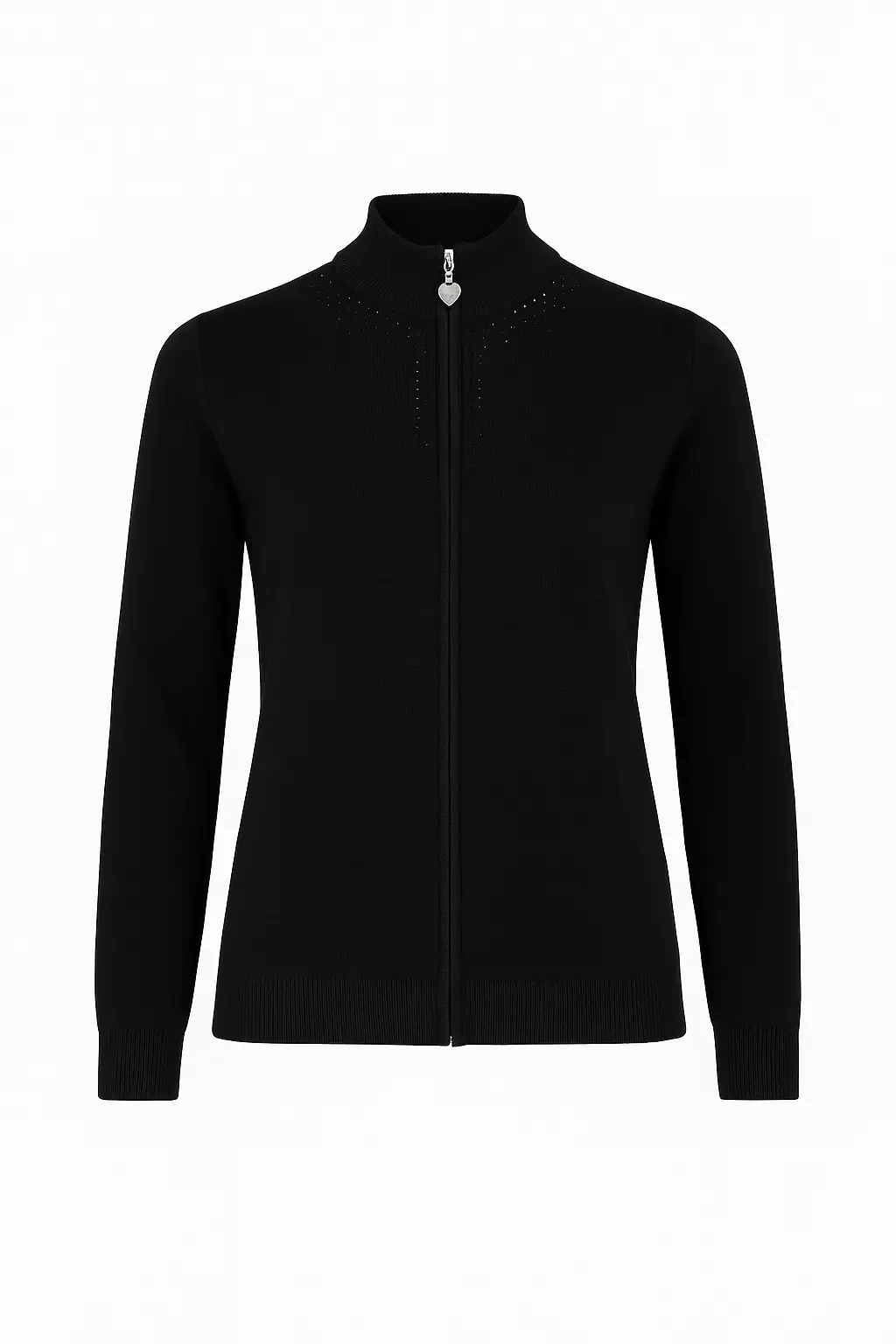 Mock neck zip con applicazione - Image 5