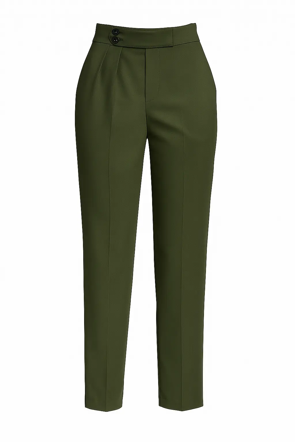 Pantalone ampio con doppia pinces e bustino con bottone allungato frontale - Image 6
