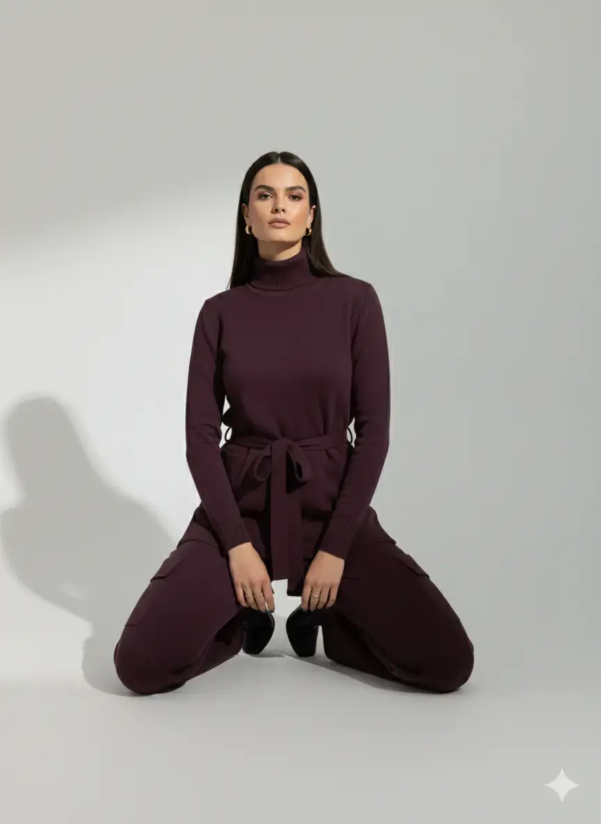 Pantalone cargo in maglia - Image 7