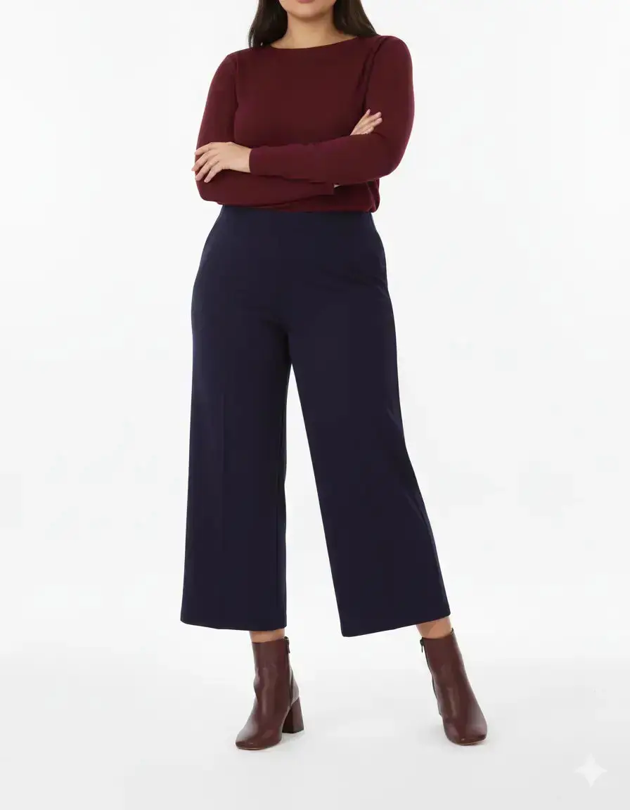 Pantalone cropped con bustino elastico - Comfy® - Image 6