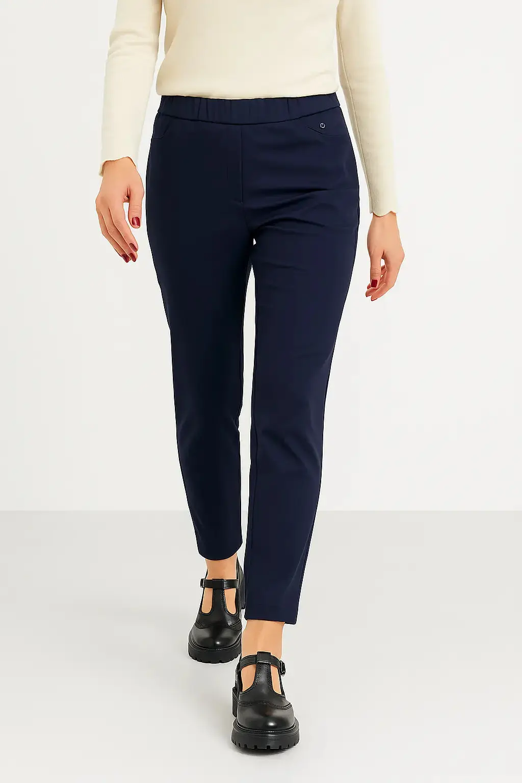 Pantalone elasticizzato gamba dritta - Image 5