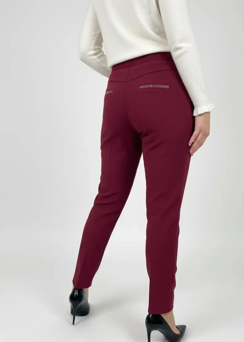 Pantalone gamba dritta con bustino elastico - Image 3