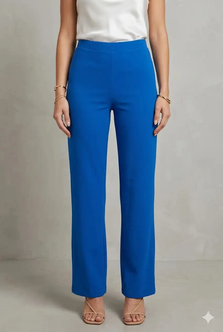Pantalone gamba dritta e bustino elastico - Image 3
