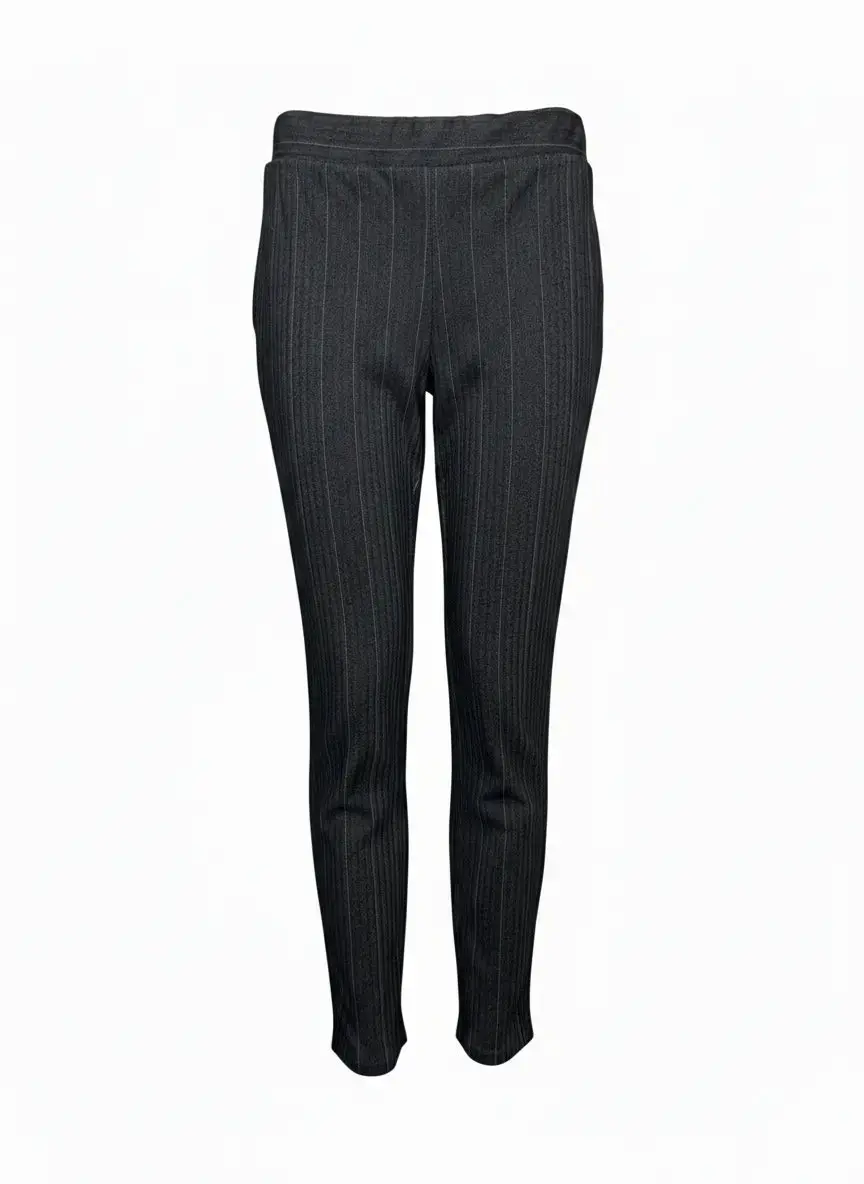 Pantalone gamba dritta effetto jeans spigato