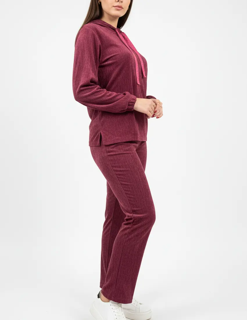 Pantalone gamba dritta in ciniglia