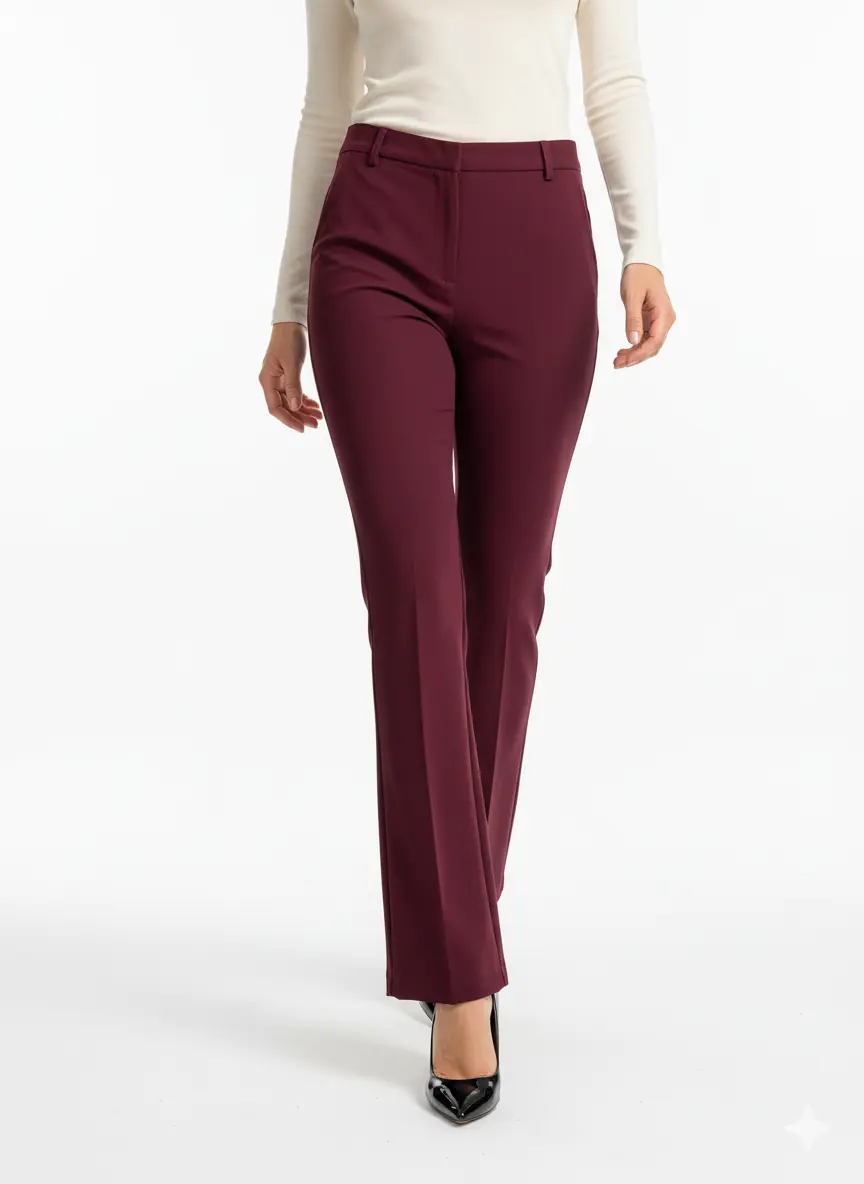 Pantalone gamba dritta in tinta unita - Image 6