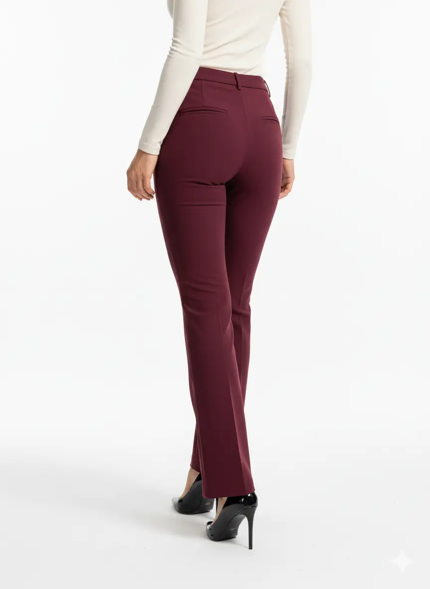 Pantalone gamba dritta in tinta unita - Image 7