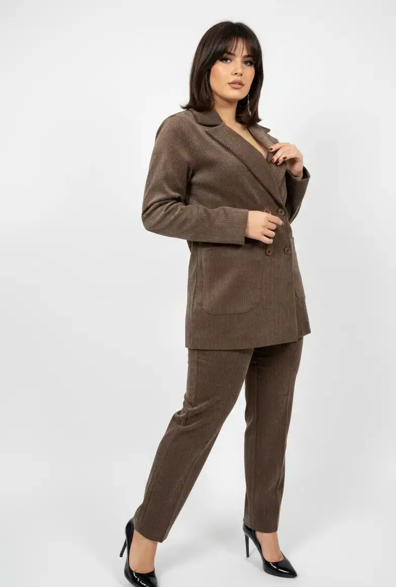 Pantalone mille righe con zip e bustino - Image 4