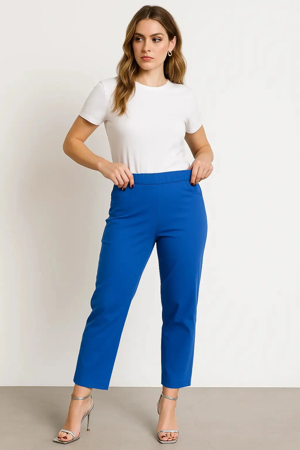 Pantalone pinocchietto con ricamo ROYAL - Image 2