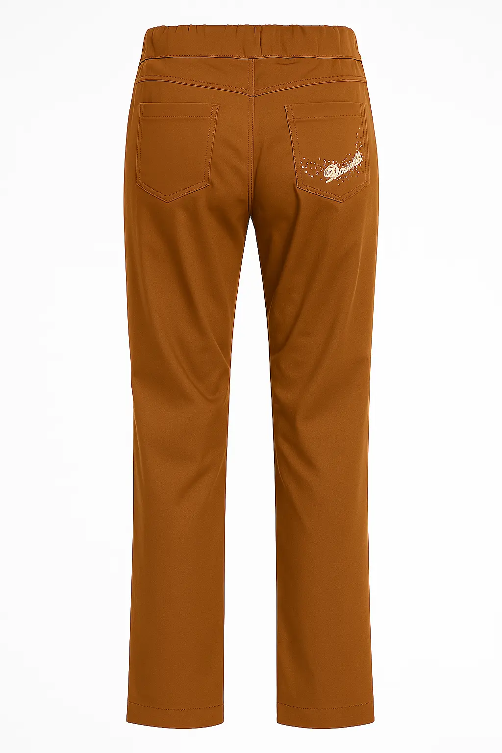 Pantalone pinocchietto con ricamo TABACCO - Image 2