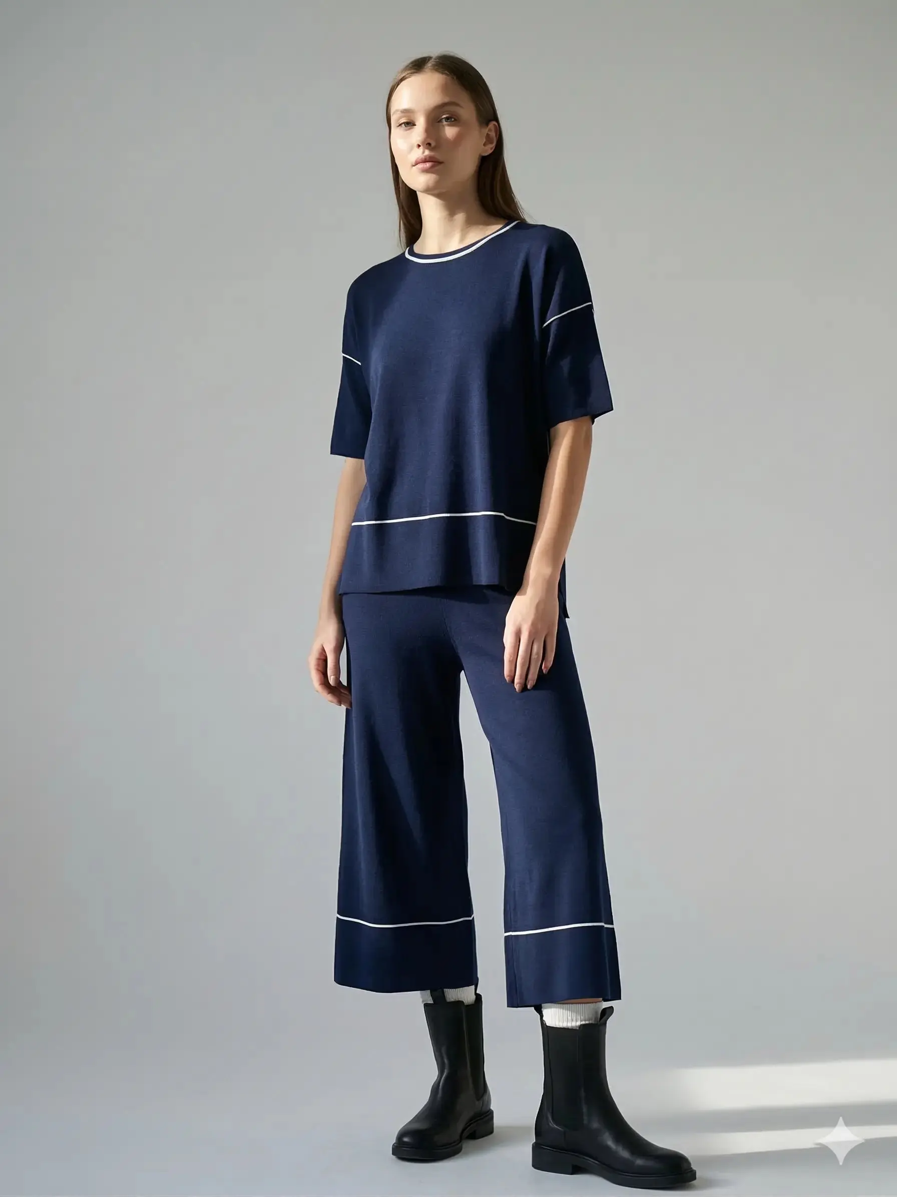 Kimono con profili vaniglia - Image 3