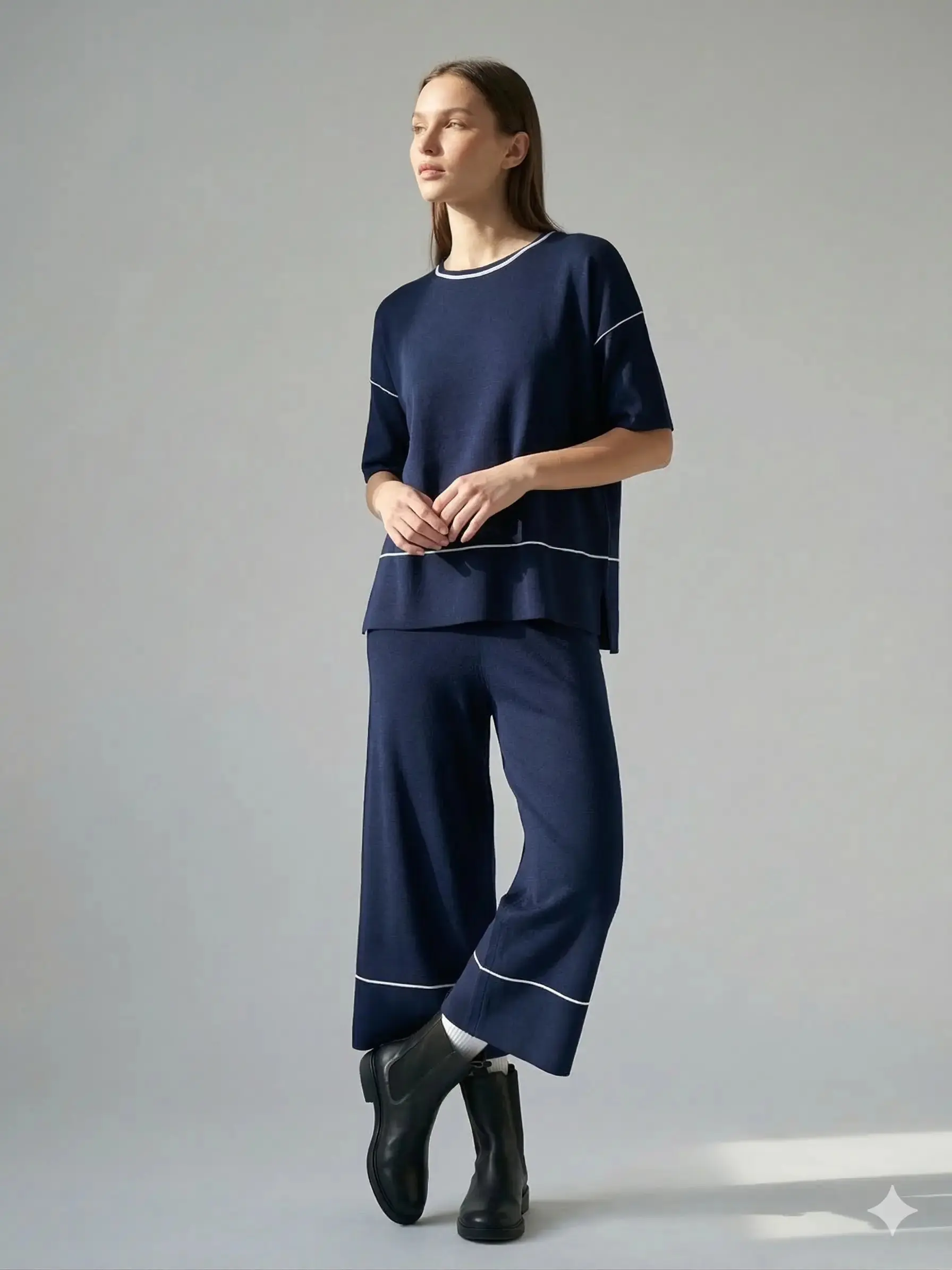 Kimono con profili vaniglia - Image 2
