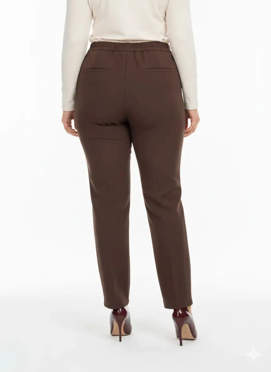 Pantalone sigaretta con dettaglio bottone - Image 3