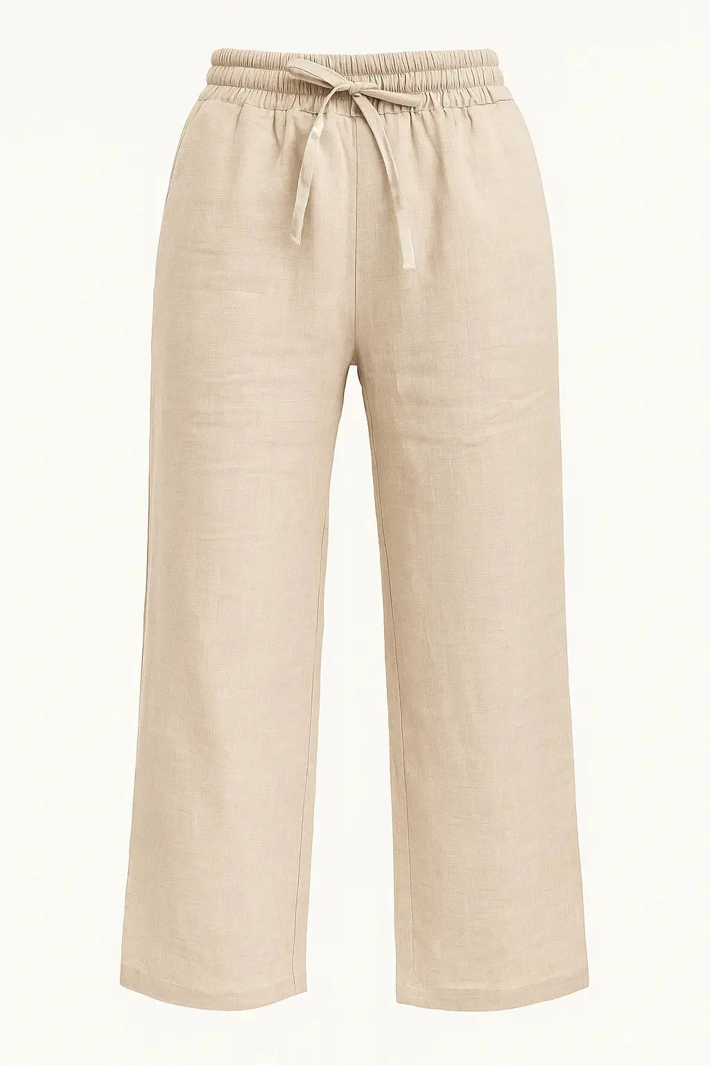 Pantaloni con bustino elastico e lacci in 100% lino - Image 10