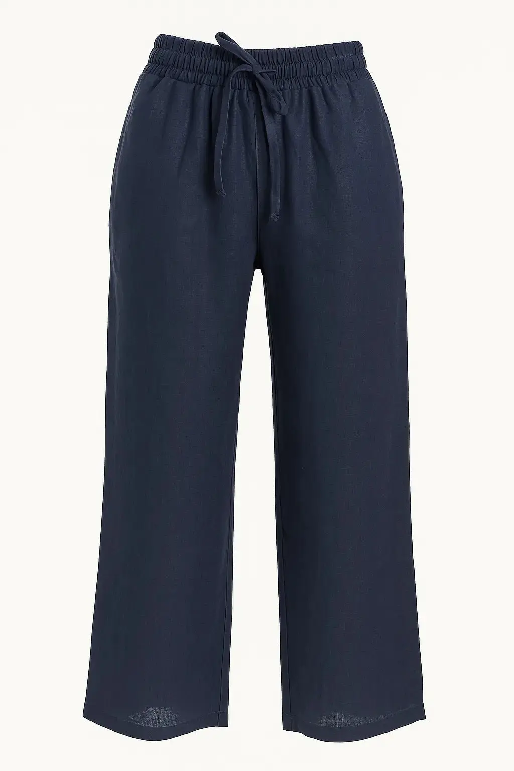 Pantaloni con bustino elastico e lacci in 100% lino - Image 9