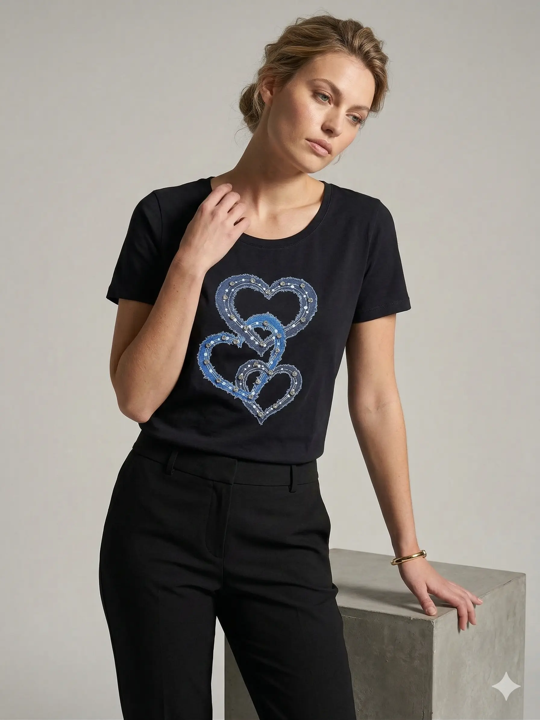 T-shirt Denim Hearts - Image 4