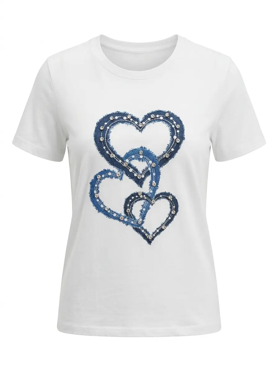 T-shirt Denim Hearts - Image 5