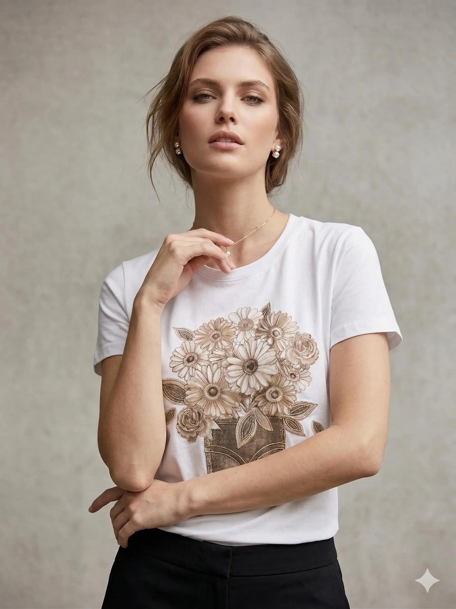 T-shirt Flower Pocket - Image 3