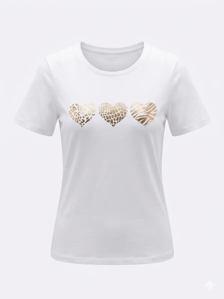 T-Shirt Stampa Cuori - Image 5