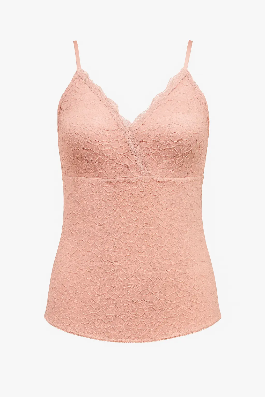 Top in pizzo con scollo incrociato e bretelle - Image 2