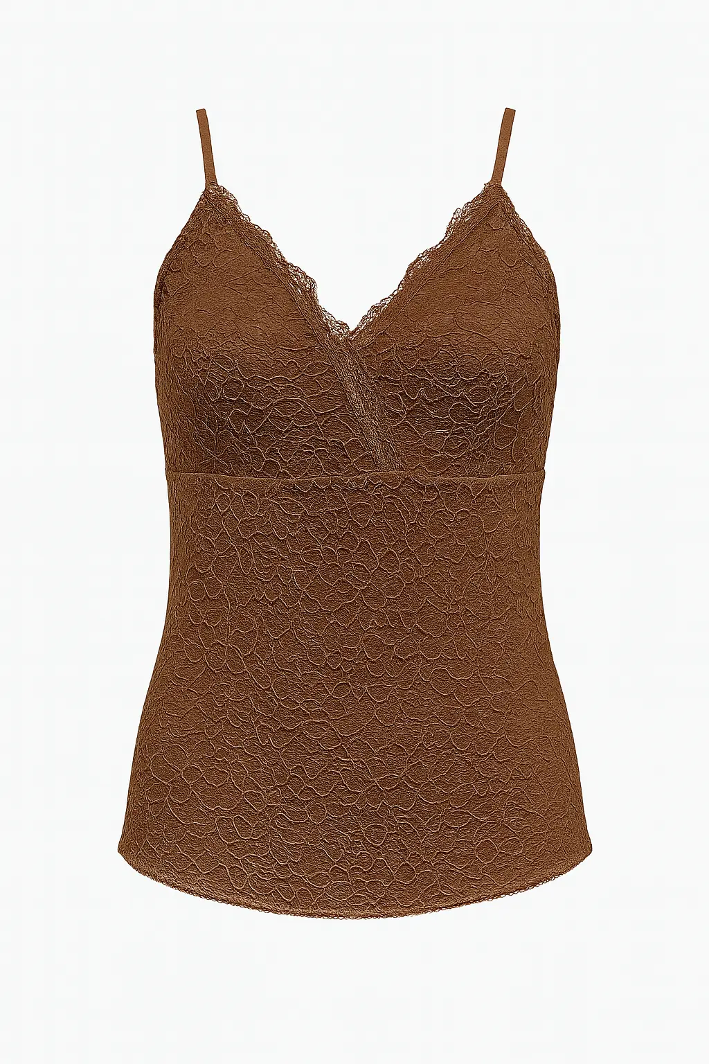 Top in pizzo con scollo incrociato e bretelle - Image 5