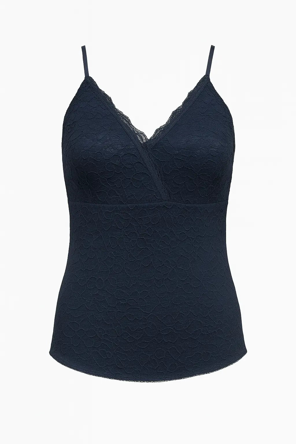 Top in pizzo con scollo incrociato e bretelle - Image 6