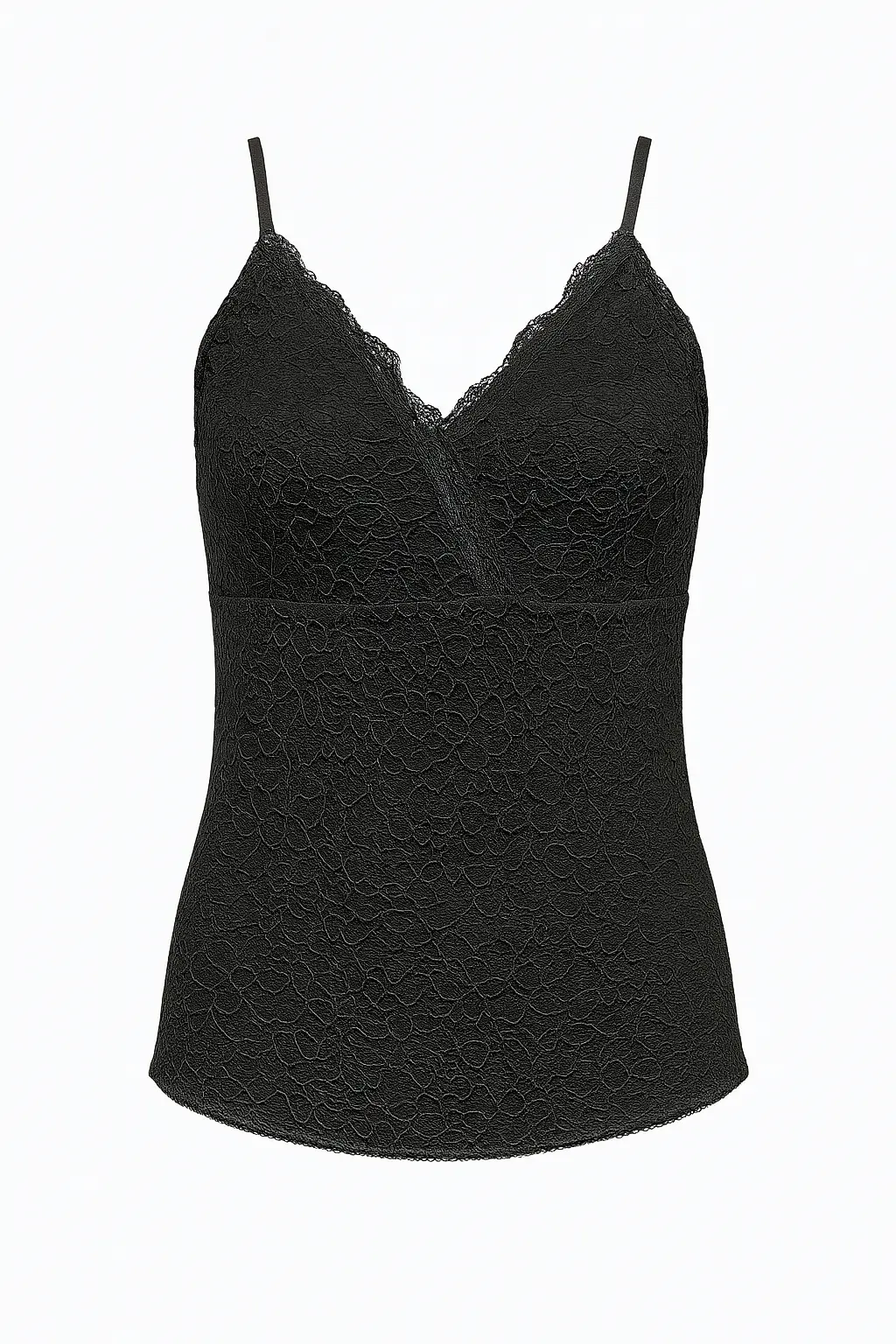 Top in pizzo con scollo incrociato e bretelle - Image 7