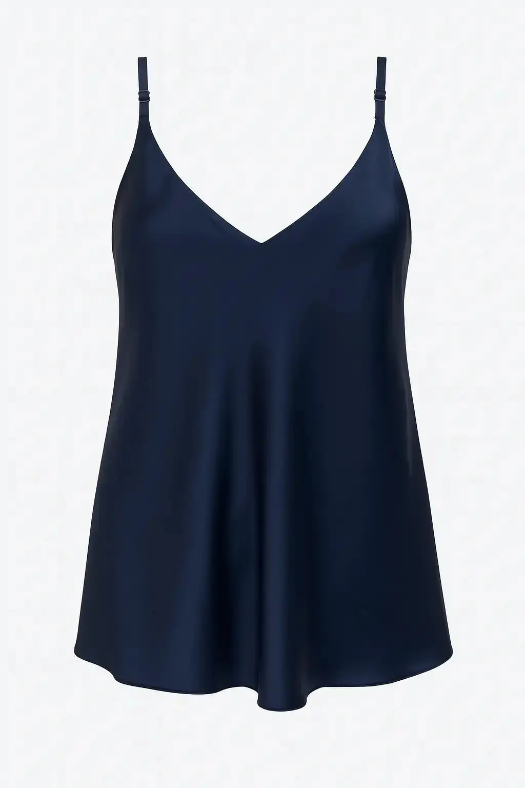 Top in raso con scollo a V e bretelle regolabili
